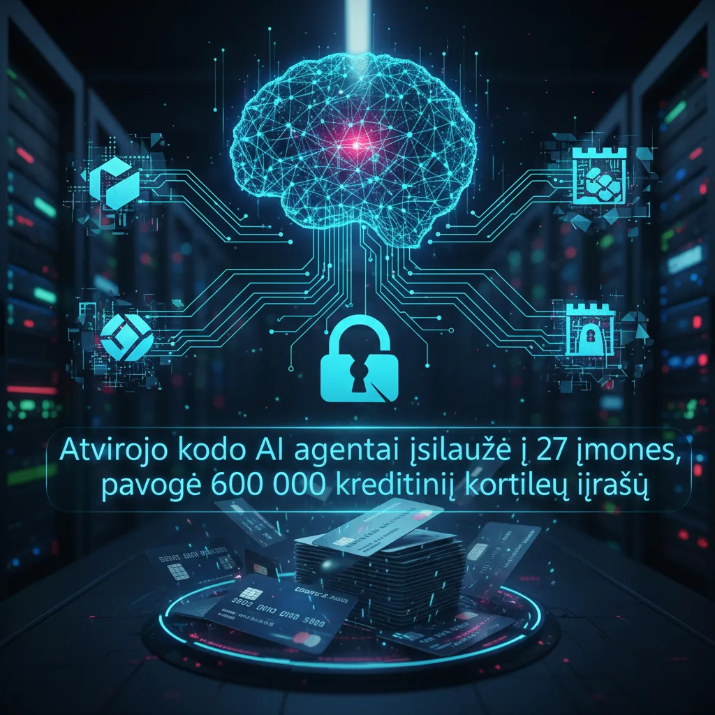 Atvirojo kodo AI agentai įsilaužė į 27 įmones, pavogė 600 000 kreditinių kortelių įrašų