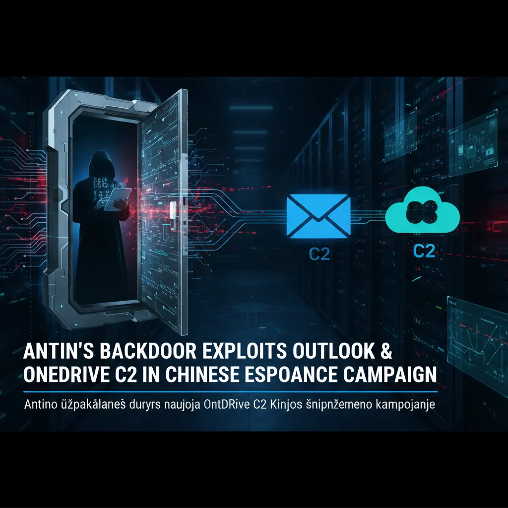 Antino užpakalinės durys naudoja Outlook ir OneDrive C2 Kinijos šnipinėjimo kampanijoje