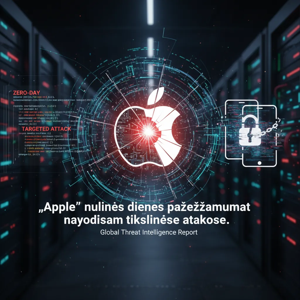 „Apple“ nulinės dienos pažeidžiamumas naudojamas tikslinėse atakose