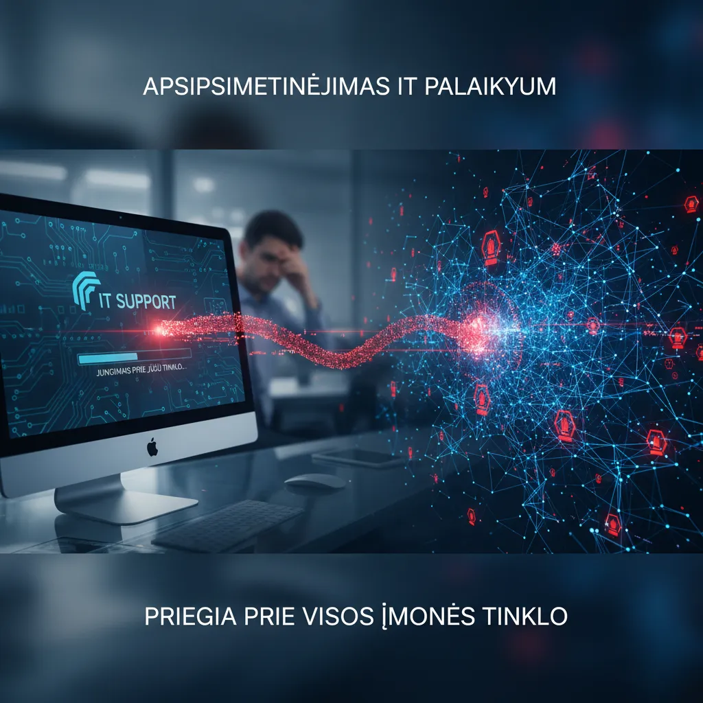 Apsimetinėjimas IT palaikymu: kaip grėsmės veikėjai paverčia nuotolinę sesiją prieiga prie viso įmonės tinklo