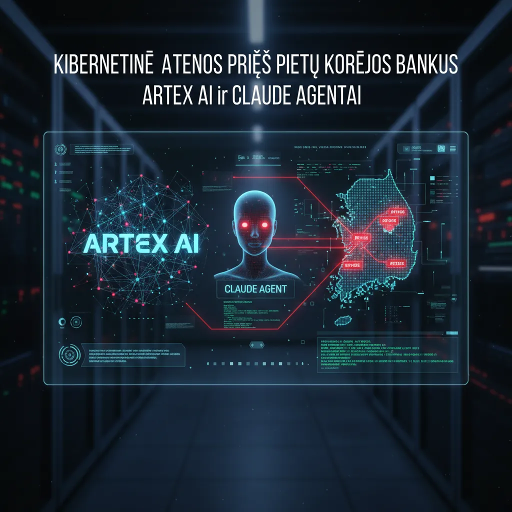 ARTEX AI ir Claude agentai panaudoti kibernetinėms atakoms prieš Pietų Korėjos bankus