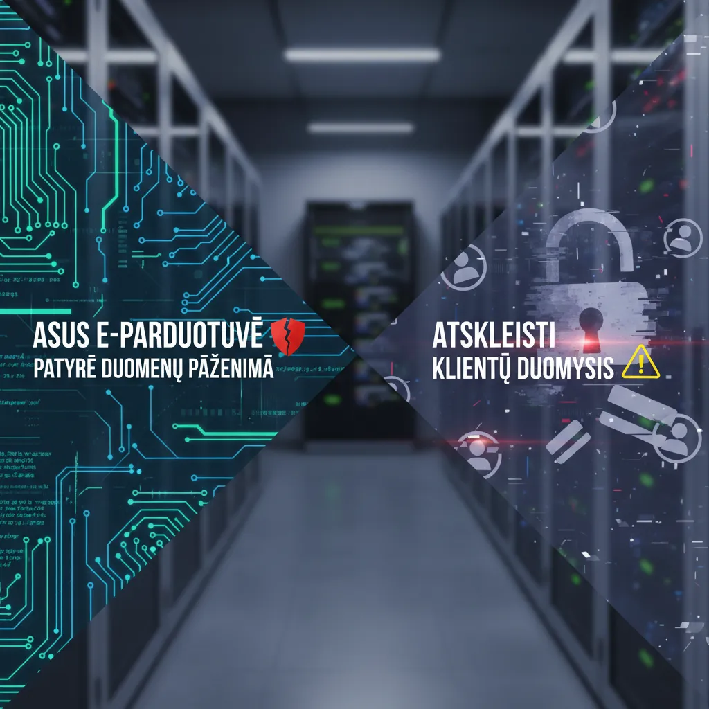 ASUS e-parduotuvė patyrė duomenų pažeidimą, atskleisti klientų duomenys