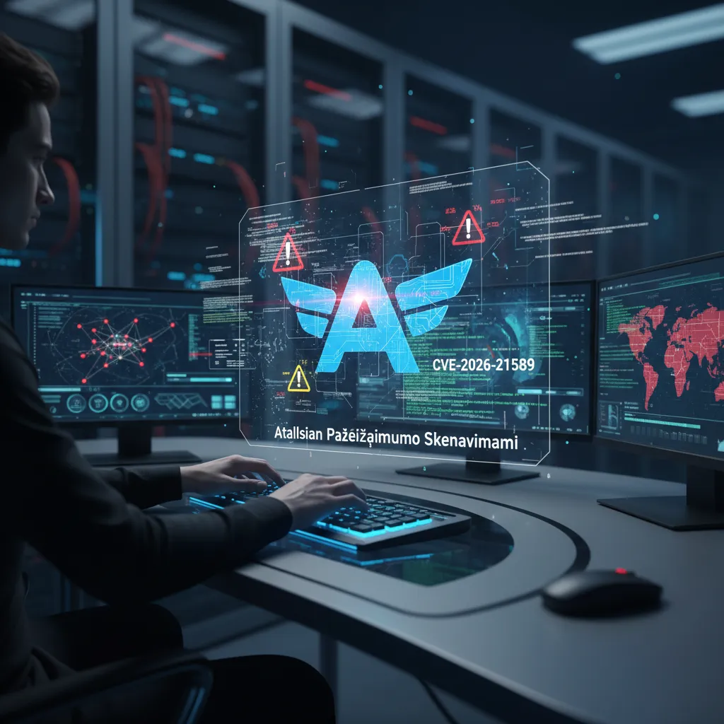 Atlassian pažeidžiamumo (CVE-2026-21589) skenavimai