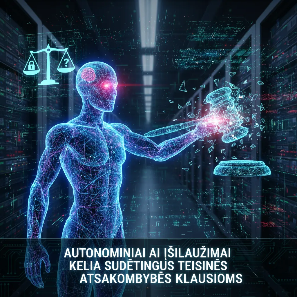 Autonominiai AI įsilaužimai kelia sudėtingus teisinės atsakomybės klausimus