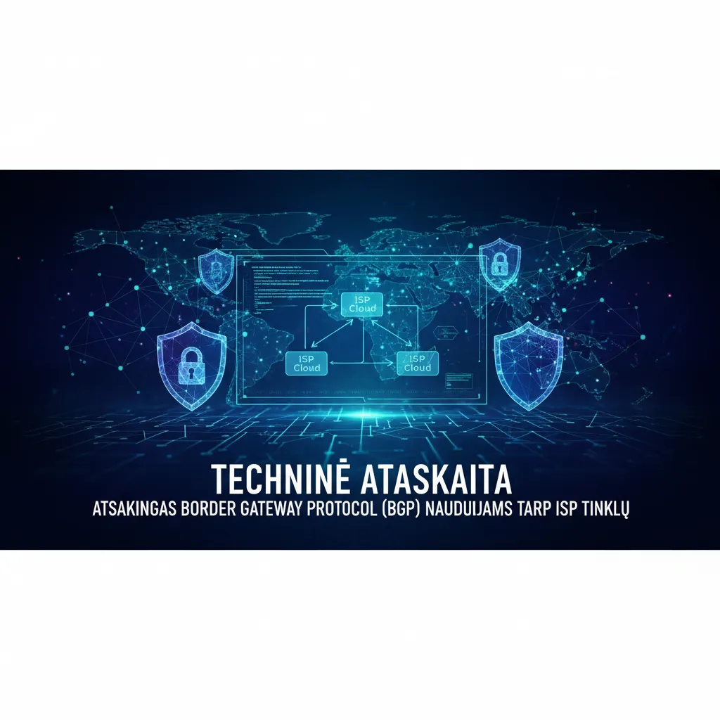 Techninė ataskaita: atsakingas Border Gateway Protocol (BGP) naudojimas tarp ISP tinklų