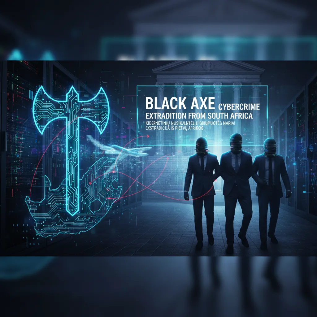 „Black Axe“ kibernetinių nusikaltėlių grupuotės nariai ekstradicija iš Pietų Afrikos