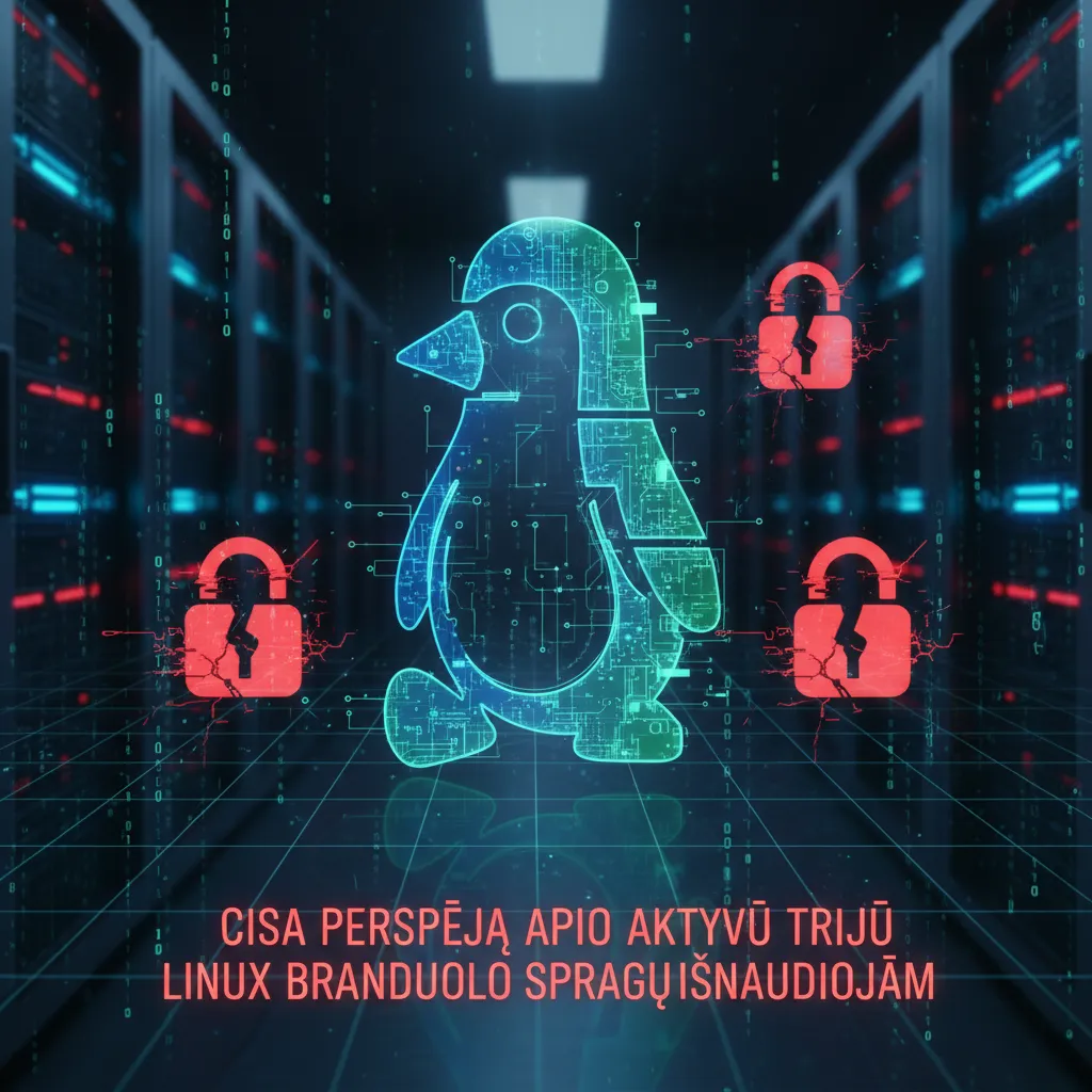 CISA perspėja apie aktyvų trijų „Linux“ branduolio spragų išnaudojimą