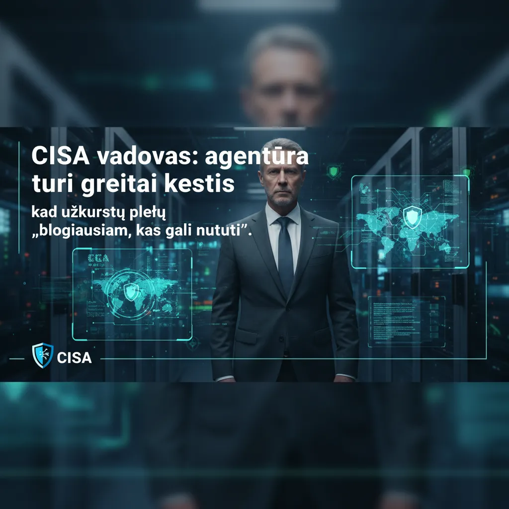 CISA vadovas: agentūra turi greitai keistis, kad užkirstų kelią „blogiausiam, kas gali nutikti“