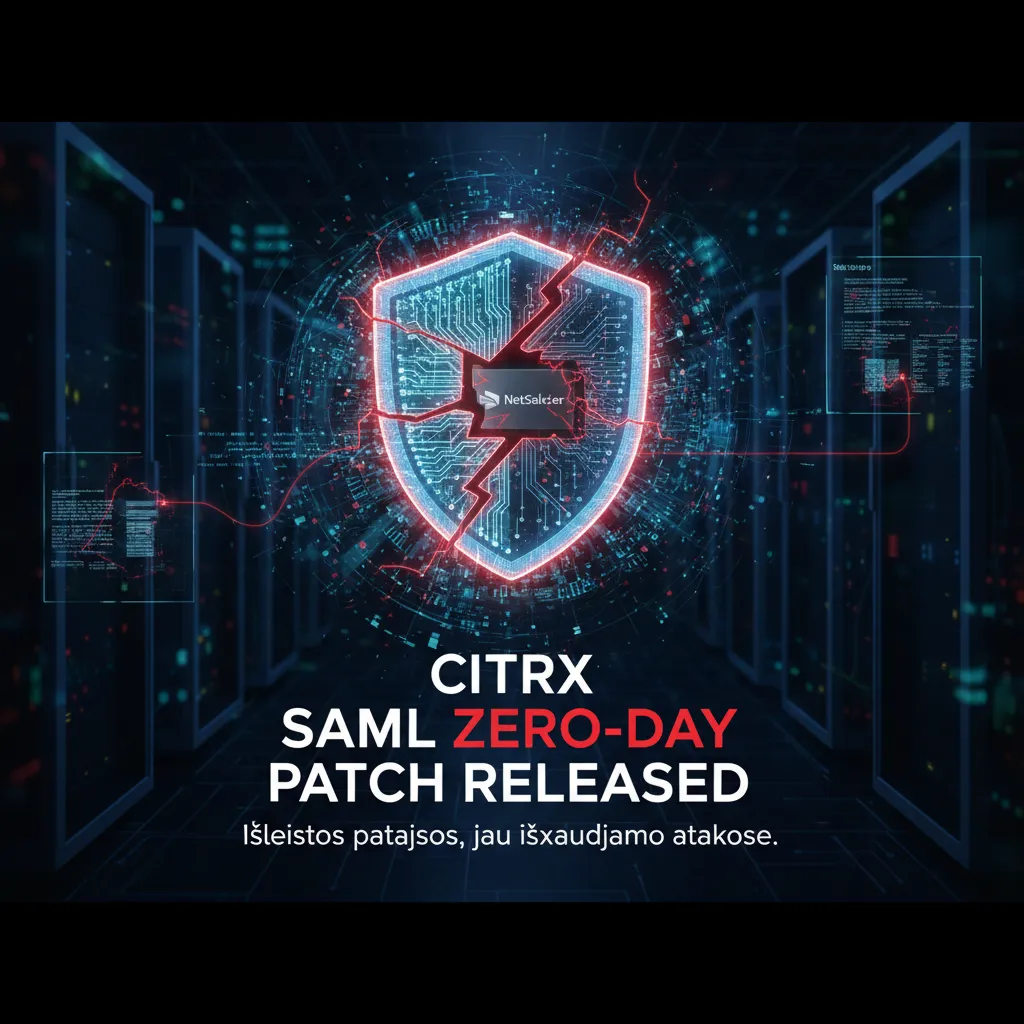 Citrix išleido pataisas NetScaler SAML „zero-day“ pažeidžiamumui, jau išnaudojamam atakose