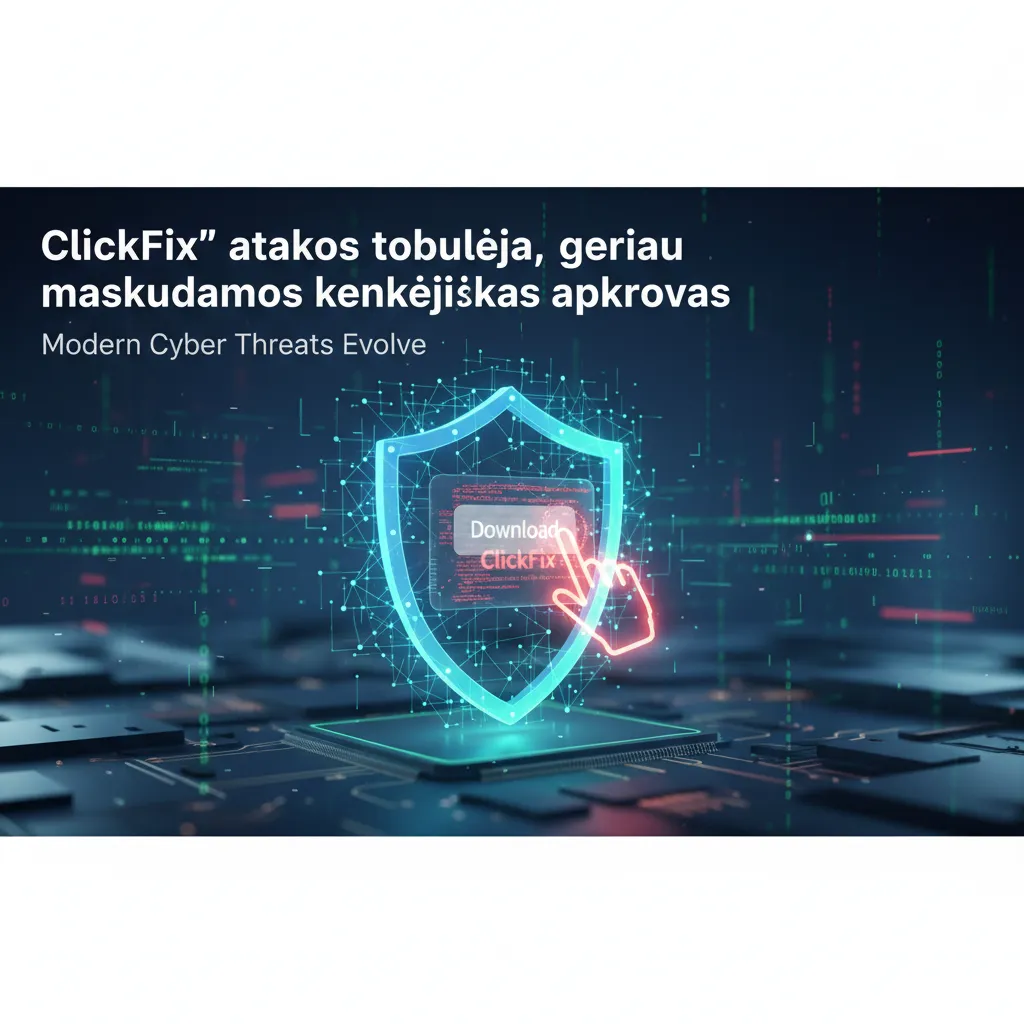 „ClickFix“ atakos tobulėja, geriau maskuodamos kenkėjiškas apkrovas