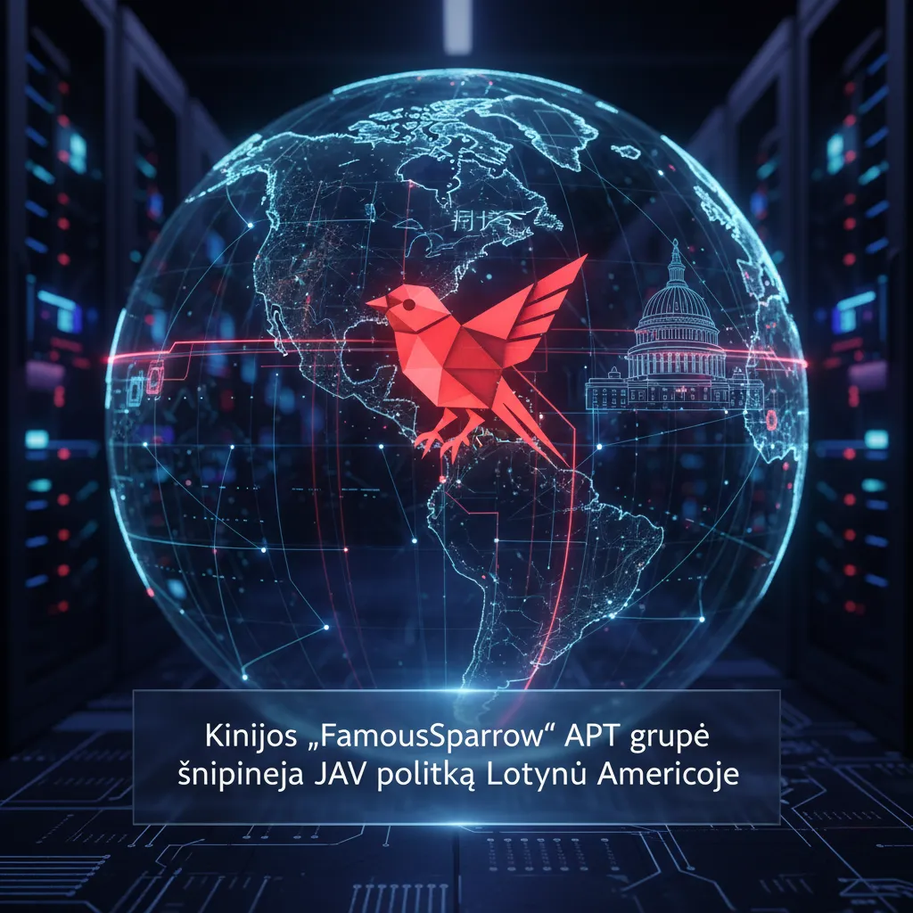 Kinijos „FamousSparrow“ APT grupė šnipinėja JAV politiką Lotynų Amerikoje