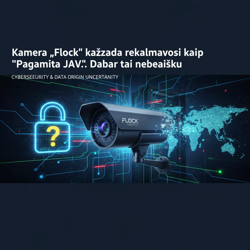 Kamera „Flock“ kažkada reklamavosi kaip „Pagaminta JAV“. Dabar tai nebeaišku.