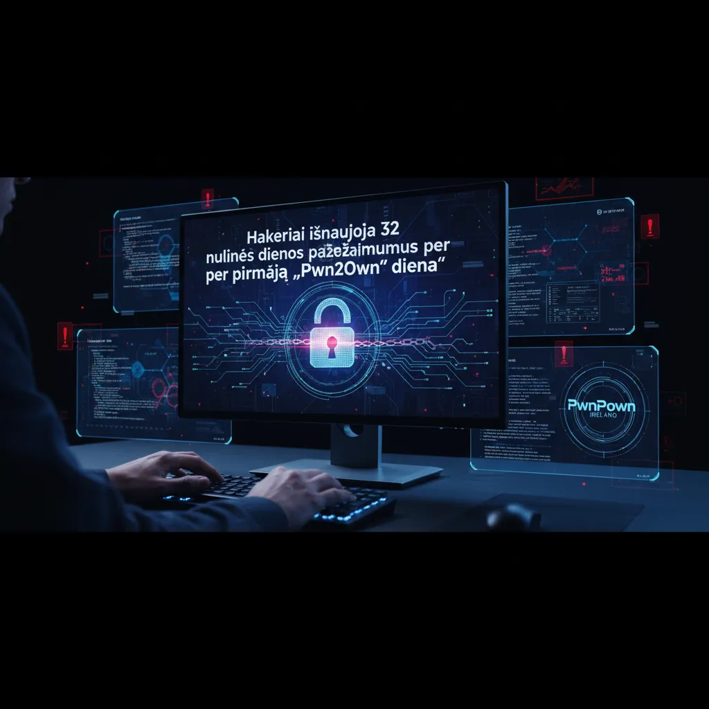 Hakeriai išnaudoja 32 nulinės dienos pažeidžiamumus per pirmąją „Pwn2Own Ireland“ dieną