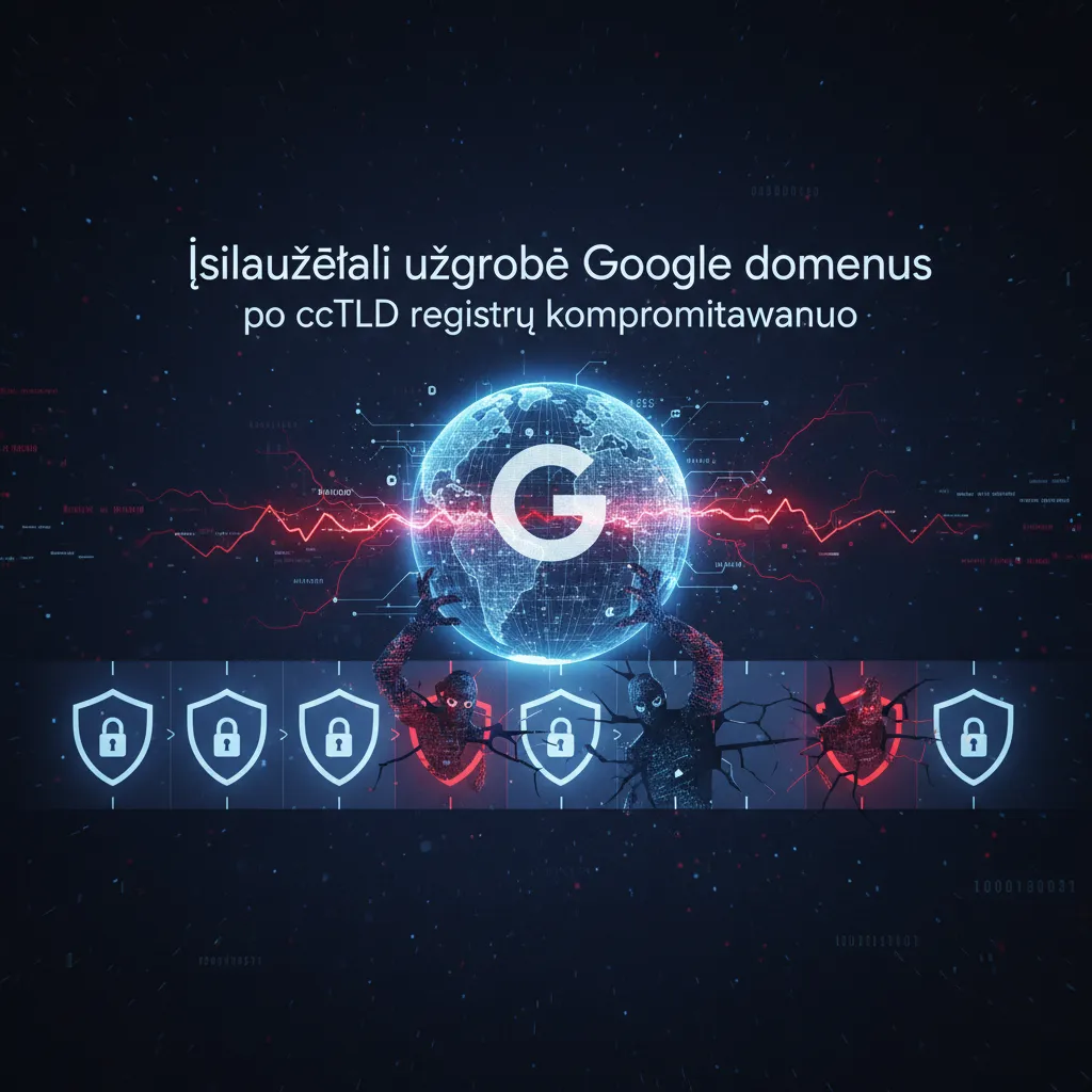 Įsilaužėliai užgrobė Google domenus po ccTLD registrų kompromitavimo