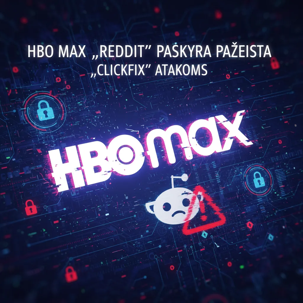 HBO Max „Reddit“ paskyra pažeista „ClickFix“ atakoms