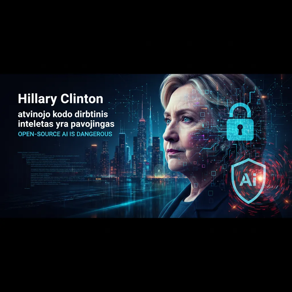 Hillary Clinton: atvirojo kodo dirbtinis intelektas yra pavojingas
