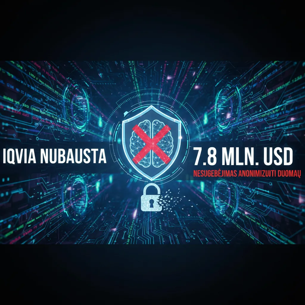 IQVIA nubausta 7,8 mln. USD už nesugebėjimą tinkamai anonimizuoti sveikatos duomenų
