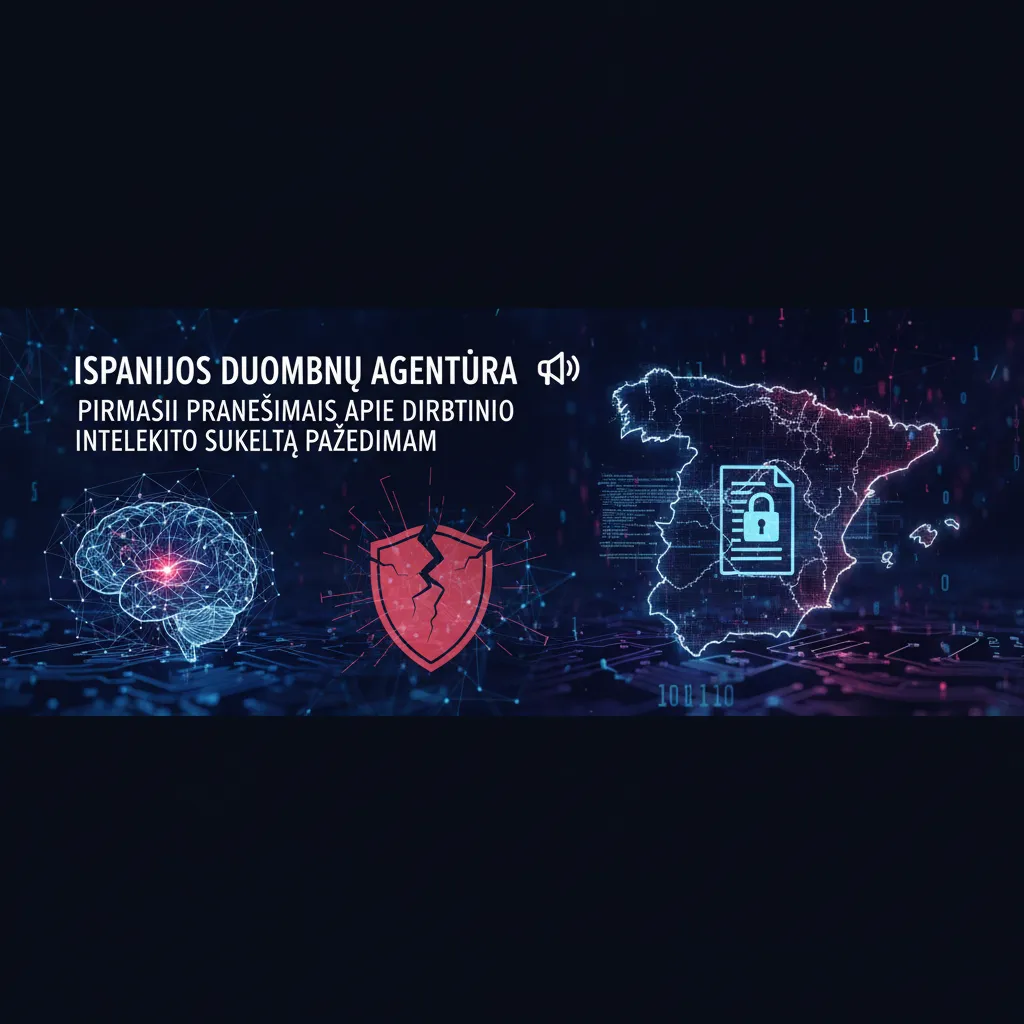 Ispanijos duomenų agentūra gavo pirmąjį pranešimą apie dirbtinio intelekto sukeltą duomenų pažeidimą