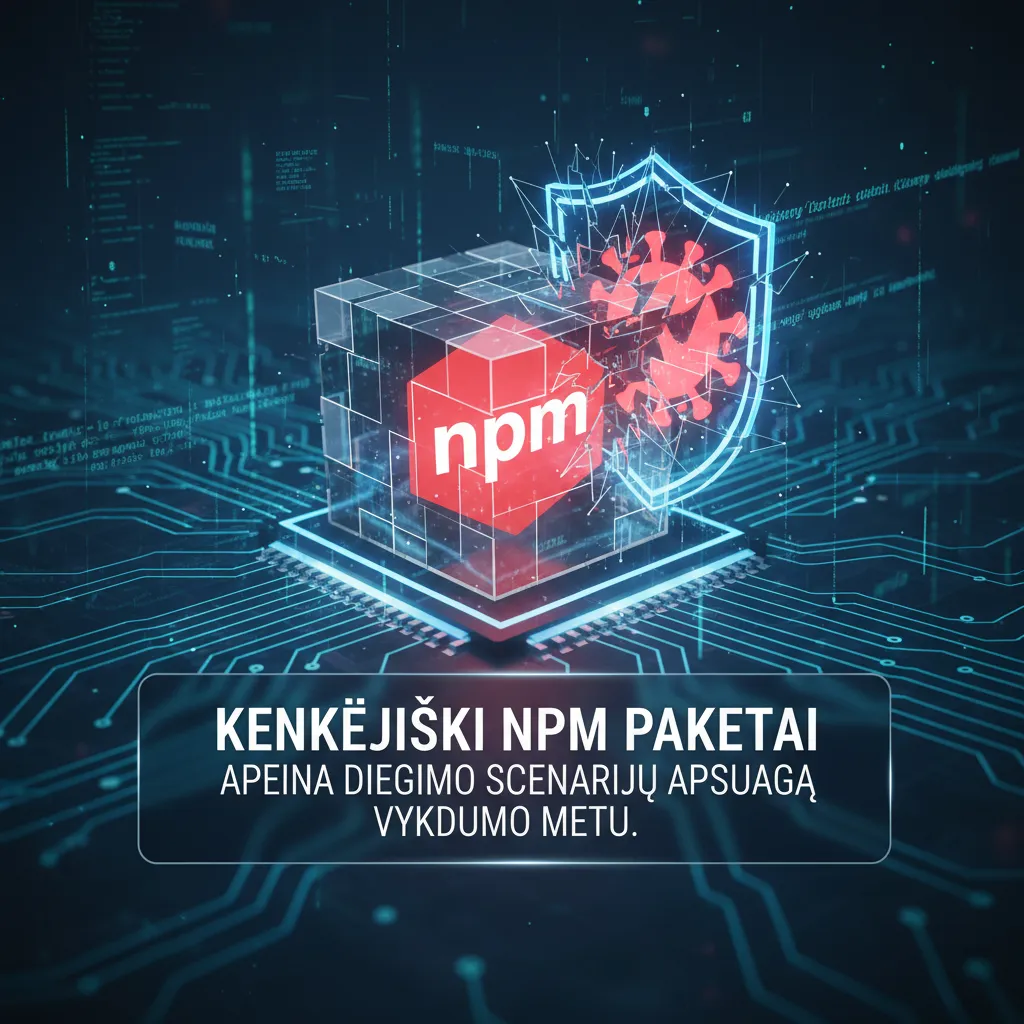 Kenkėjiški npm paketai apeina diegimo scenarijų apsaugą vykdymo metu