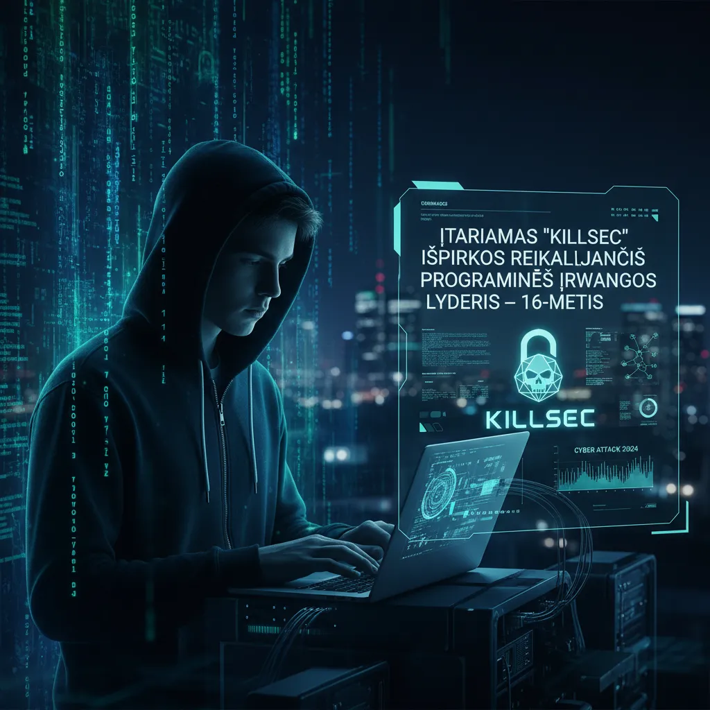 Įtariamas „KillSec“ išpirkos reikalaujančios programinės įrangos lyderis – 16-metis