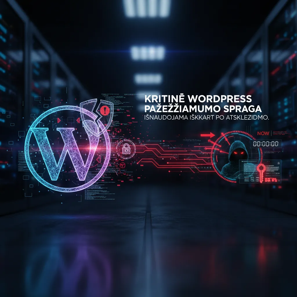 Kritinė „WordPress“ pažeidžiamumo spraga išnaudojama iškart po atskleidimo