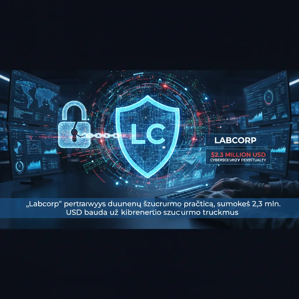 „Labcorp“ pertvarkys duomenų saugumo praktiką, sumokės 2,3 mln. USD baudą už kibernetinio saugumo trūkumus