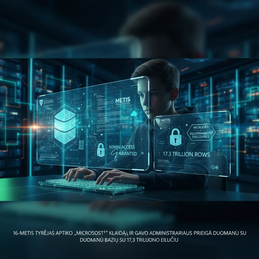 16-metis tyrėjas aptiko „Microsoft“ klaidą ir gavo administratoriaus prieigą prie duomenų bazių su 17,3 trilijono eilučių