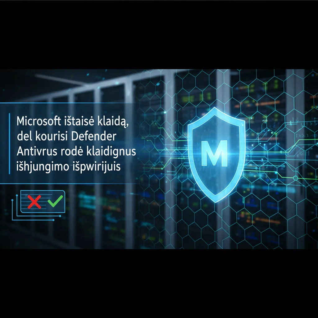 „Microsoft“ ištaisė klaidą, dėl kurios „Defender Antivirus“ rodė klaidingus išjungimo įspėjimus