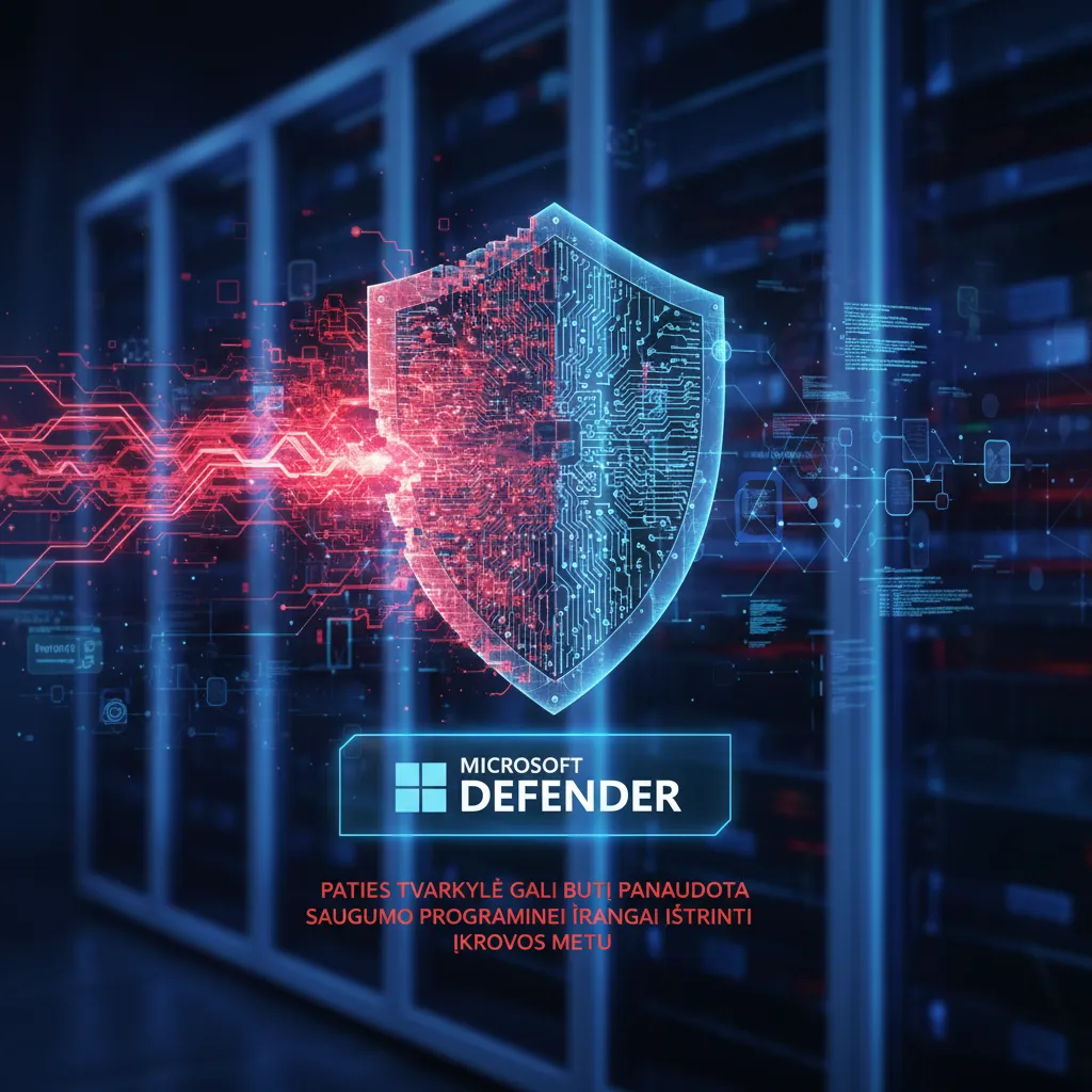 Paties „Microsoft Defender“ tvarkyklė gali būti panaudota saugumo programinei įrangai ištrinti įkrovos metu