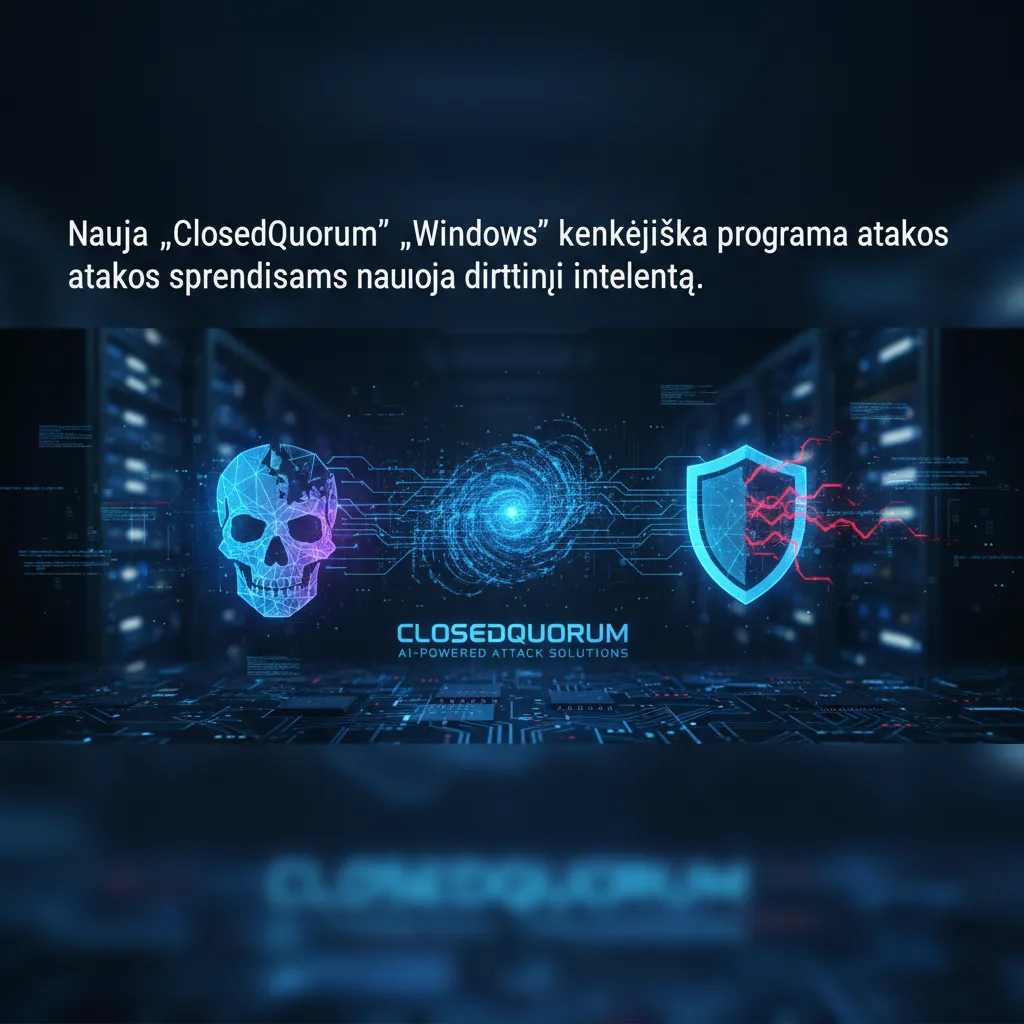 Nauja „ClosedQuorum“ „Windows“ kenkėjiška programa atakos sprendimams naudoja dirbtinį intelektą