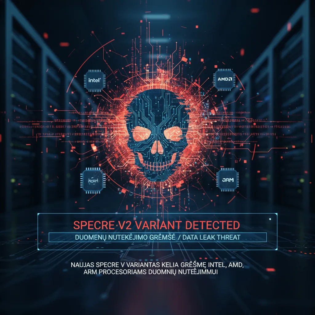 Naujas Spectre v2 variantas kelia grėsmę Intel, AMD, Arm procesoriams duomenų nutekėjimui