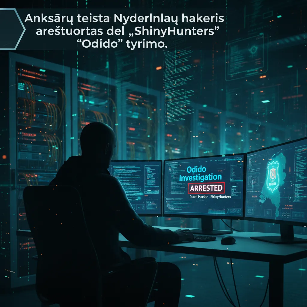 Anksčiau teistas Nyderlandų hakeris areštuotas dėl „ShinyHunters“ „Odido“ tyrimo