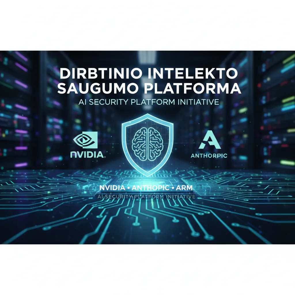 „Nvidia“ suburia grupę, įskaitant „Anthropic“ ir „Arm“, dirbtinio intelekto saugumo platformai kurti