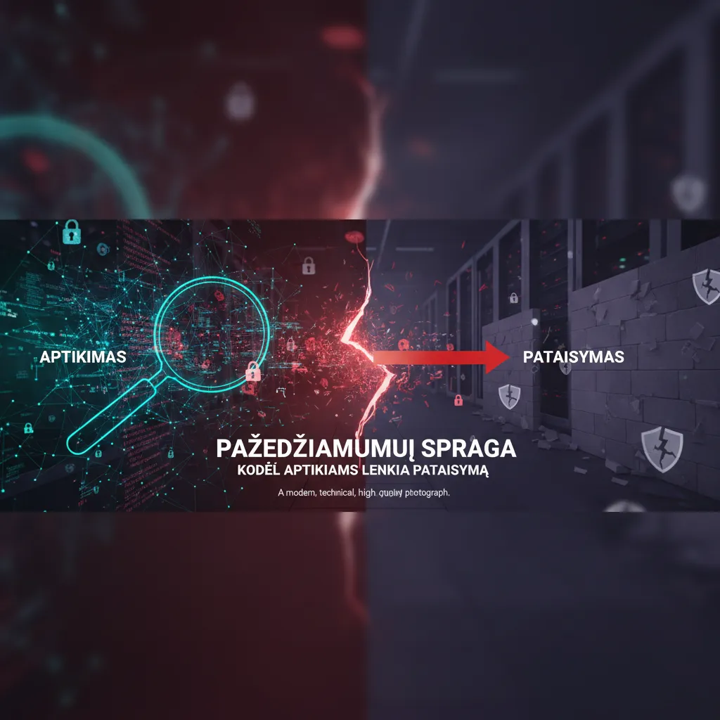 Pažeidžiamumų spraga: kodėl aptikimas lenkia pataisymą
