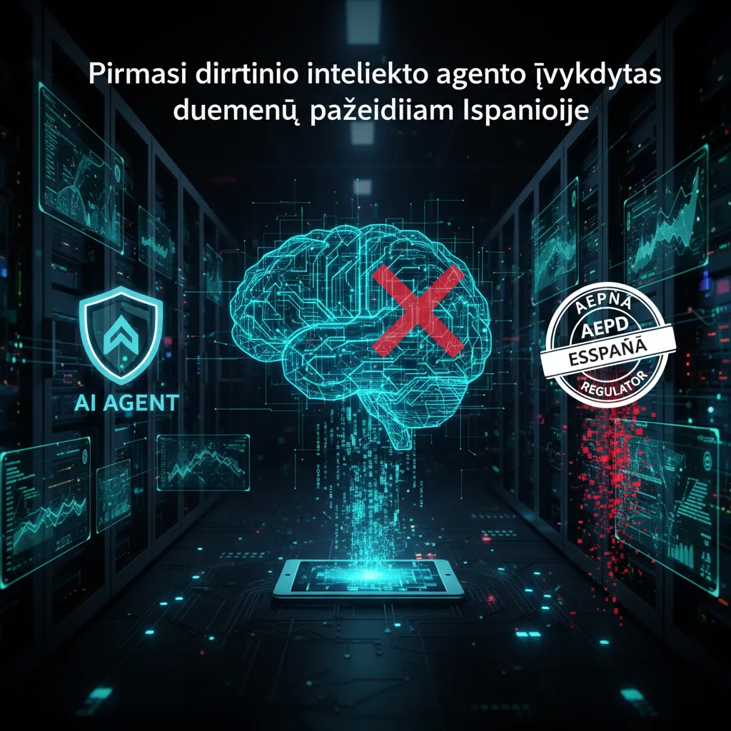 Pranešta apie pirmąjį dirbtinio intelekto agento įvykdytą duomenų pažeidimą Ispanijos reguliatoriui
