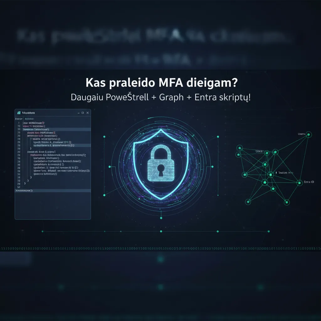 Kas praleido MFA diegimą? Daugiau PowerShell + Graph + Entra skriptų!