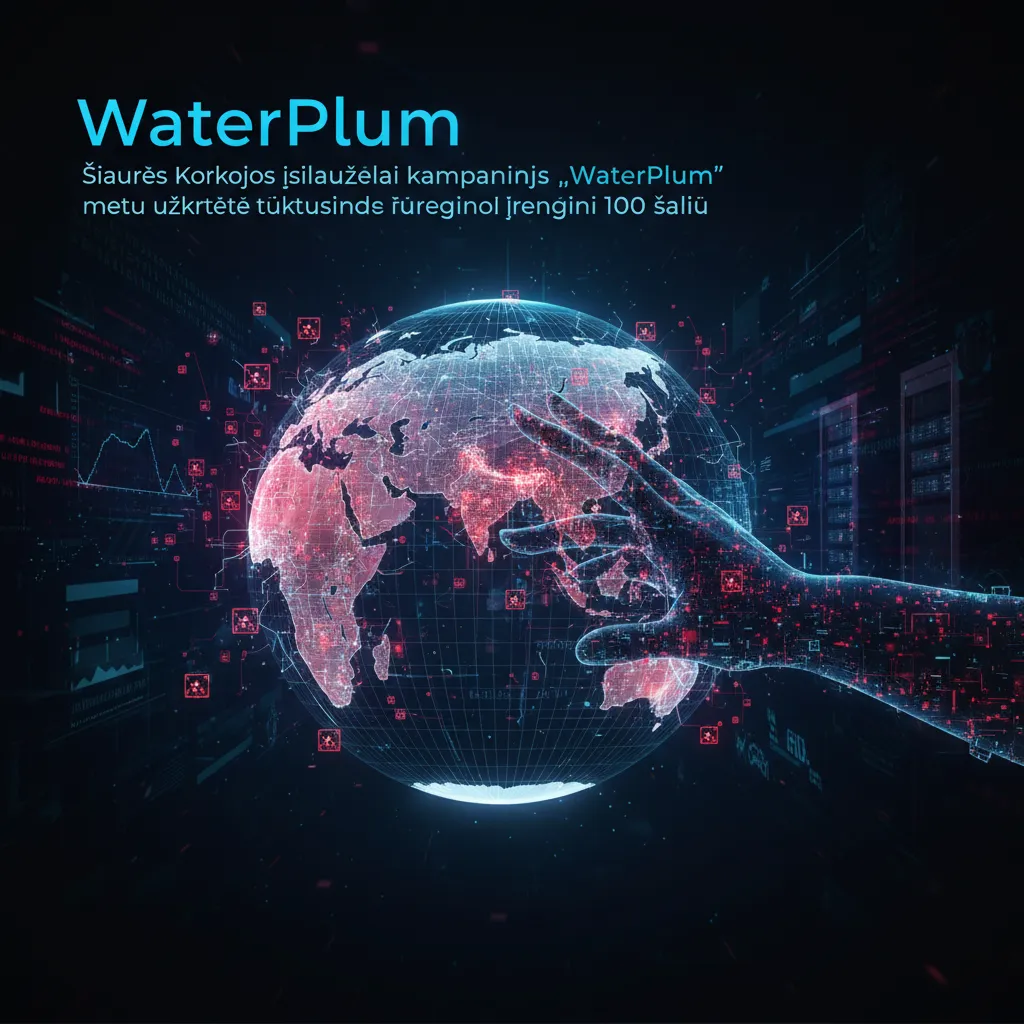 Šiaurės Korėjos įsilaužėliai kampanijos „WaterPlum“ metu užkrėtė tūkstančius įrenginių 100 šalių