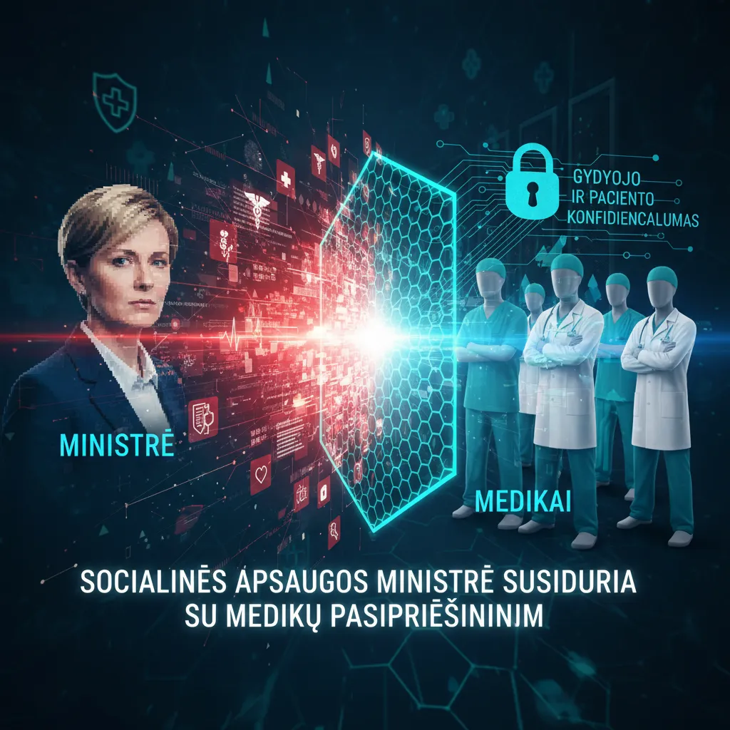 Socialinės apsaugos ministrė susiduria su medikų pasipriešinimu dėl gydytojo ir paciento konfidencialumo