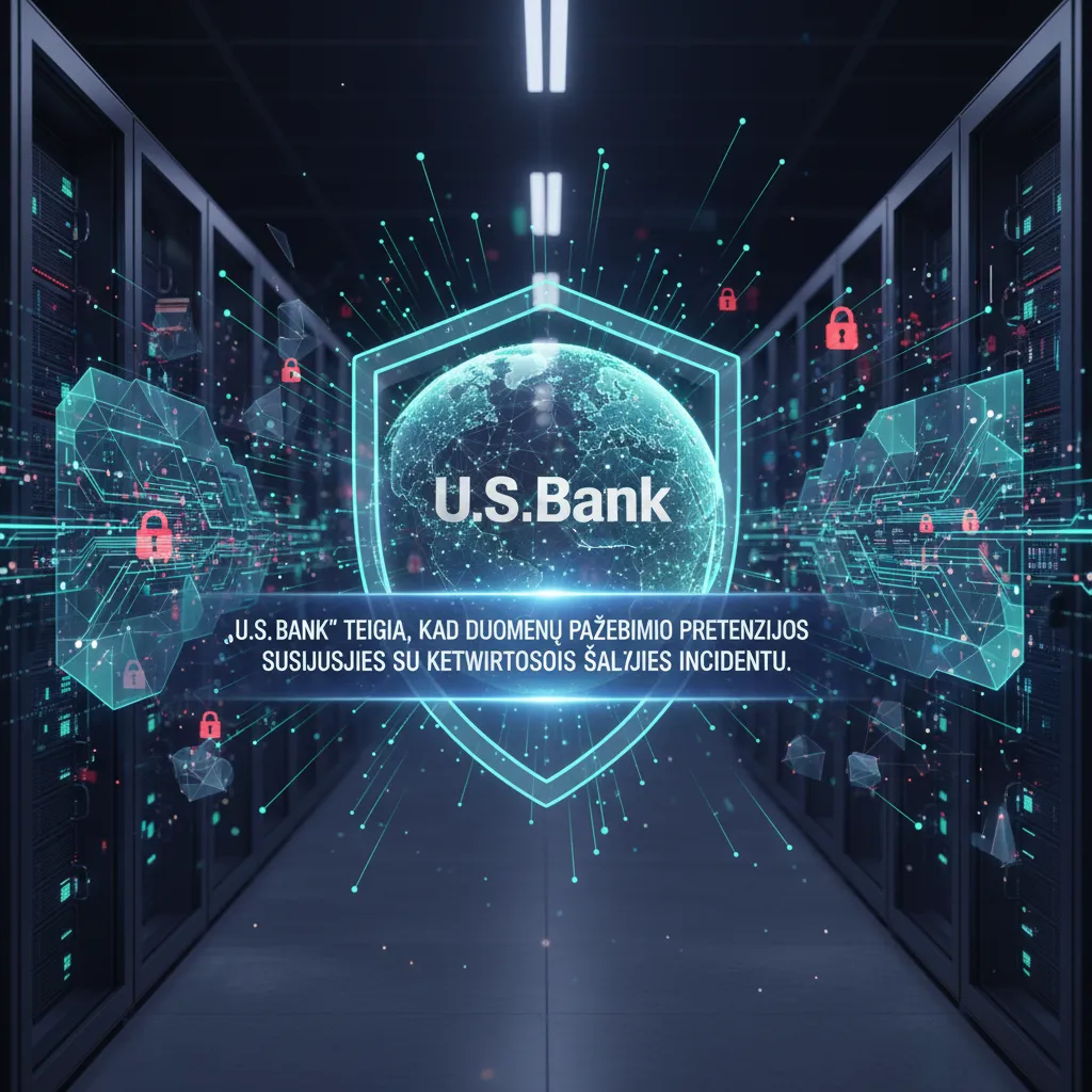 „U.S. Bank“ teigia, kad duomenų pažeidimo pretenzijos susijusios su ketvirtosios šalies incidentu