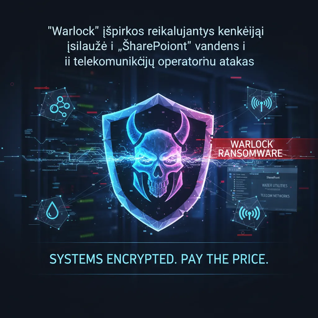 „Warlock“ išpirkos reikalaujantys kenkėjai įsilaužė į „SharePoint“ vandens ir telekomunikacijų operatorių atakas