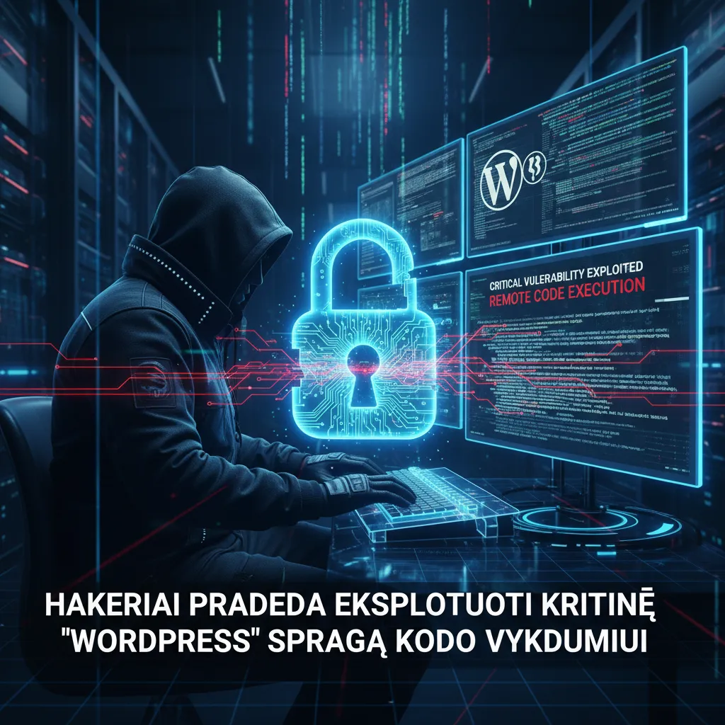 Hakeriai pradeda eksploatuoti kritinę „WordPress“ spragą kodo vykdymui